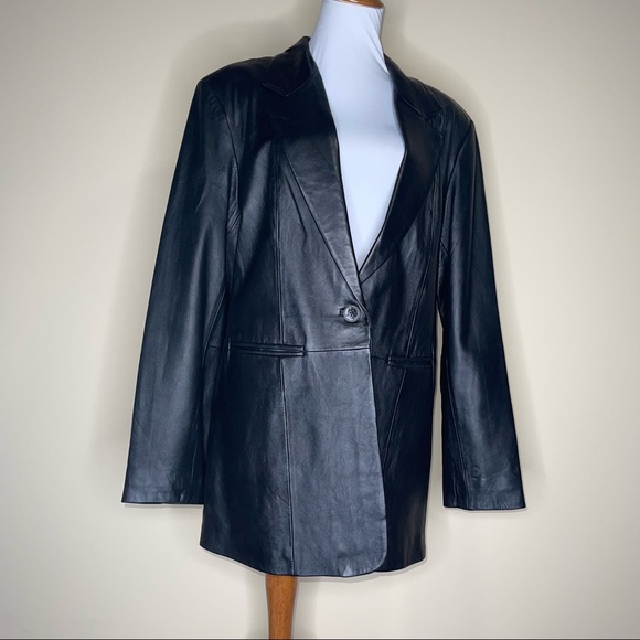 Denim&Co Jackets & Blazers - Denim&Co Black Leather blazer